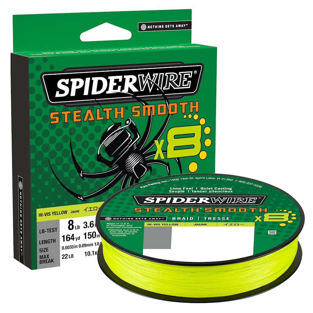 SpiderWire Smooth 8 kuitusiima 150m, keltainen