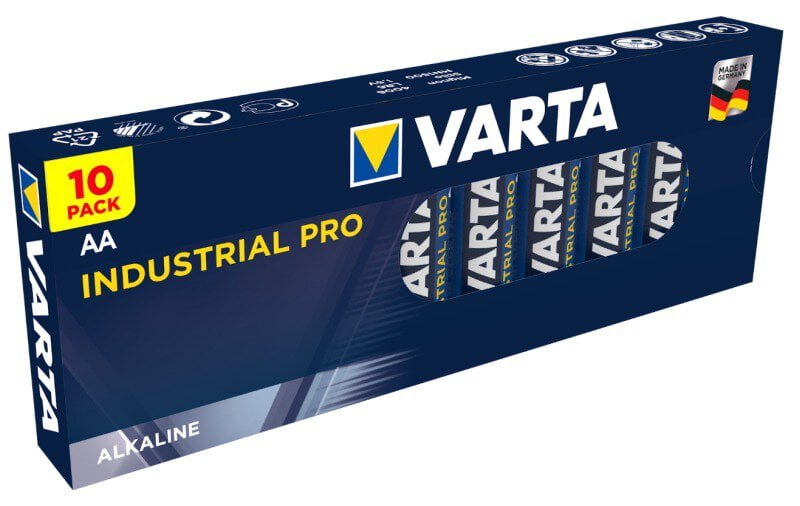 10 kpl AA LR06 Varta Industrial Pro 1,5 V alkaliparisto