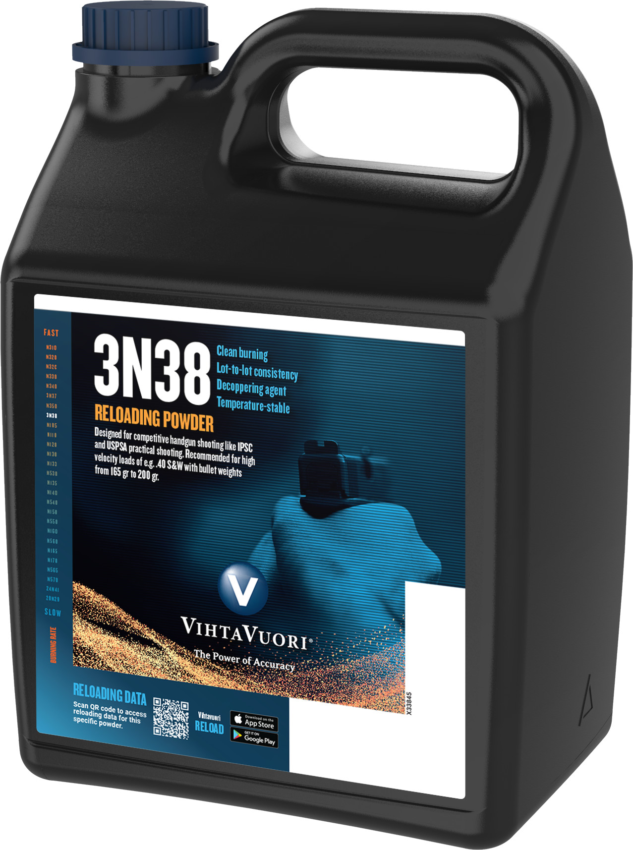 Vihtavuori 3N38 ruuti, 0,5 kg purkki