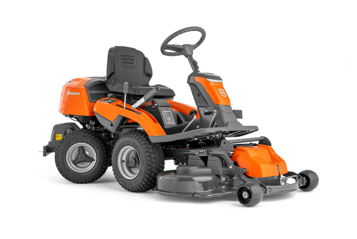Husqvarna Rider 214Ts ohjaustehostimella + Combi 103 leikkuulaite
