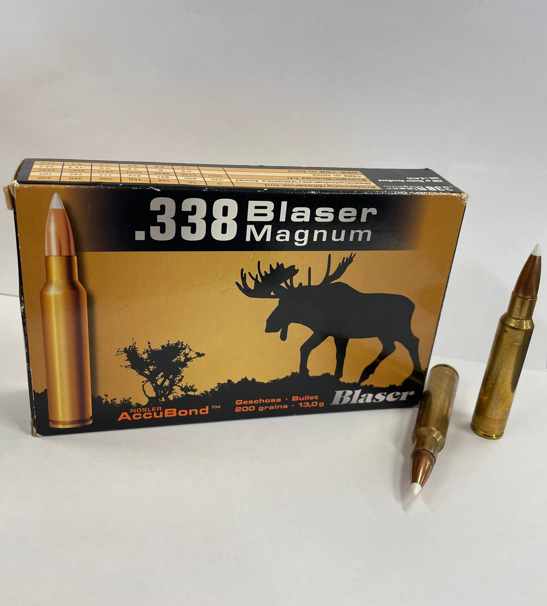 Norma .338 Blaser Magnum 200 gr / 13,0 g Nosler AccuBond, 20 kpl / ras