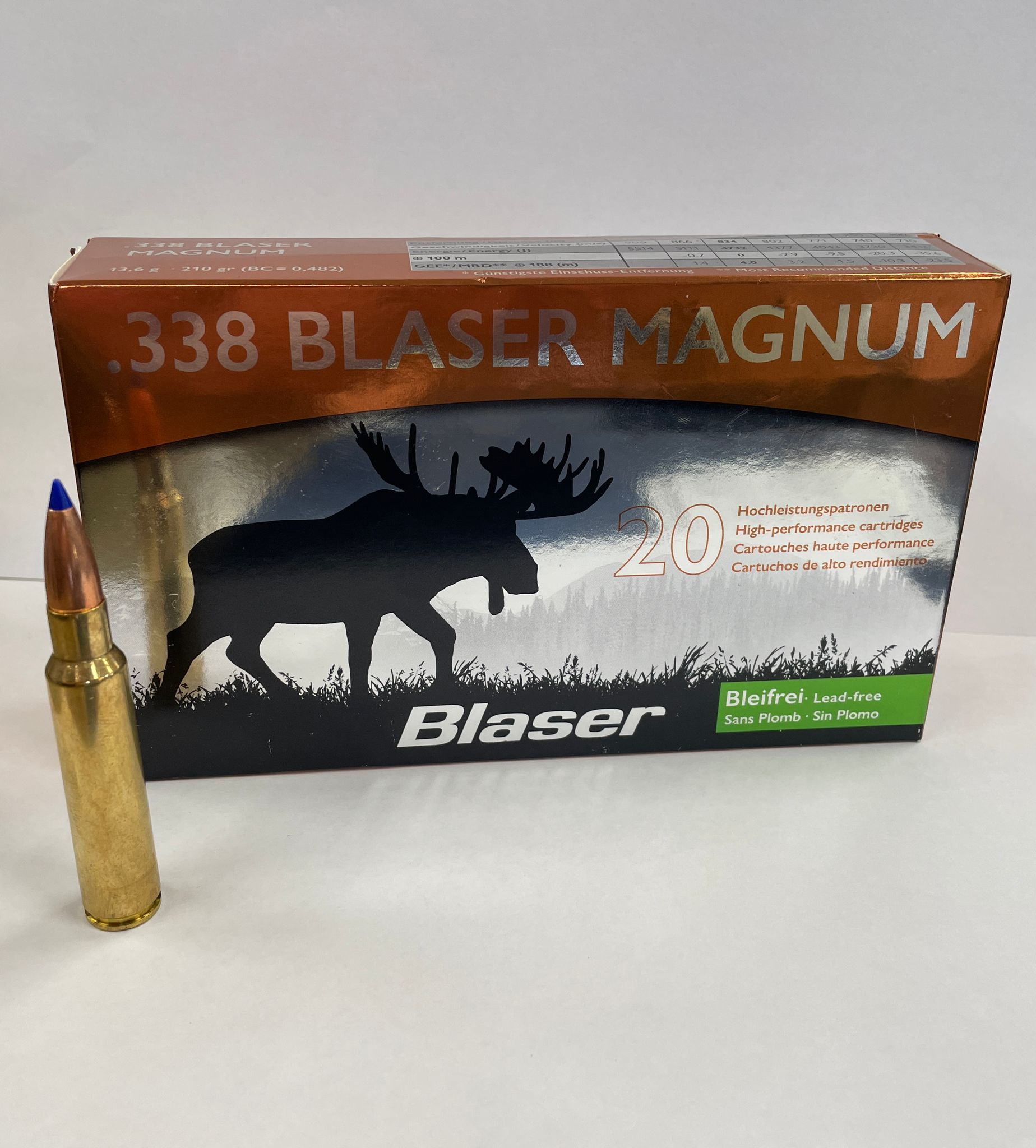 Norma .338 Blaser Magnum 210 gr / 13,6 g Barnes TTSX, 20 kpl / ras