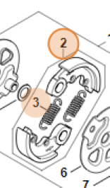 Stihl Kytkin (kenkäsarja+jouset) FS240,260,410,460